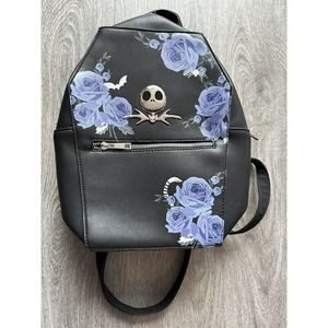 The Nightmare Before Christmas Floral Coffin Jack Skellington Mini Backpack Bag
